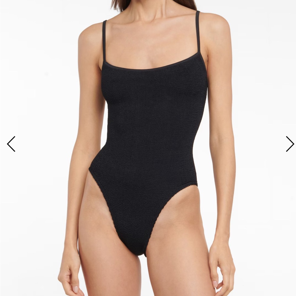 Black Textured Swimsuit